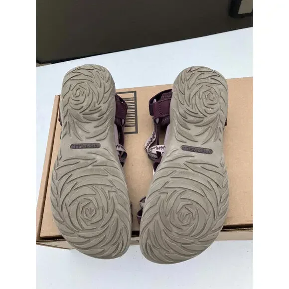 Merrell Women's Size 6 Terran 3 Cush Lattice Sandals Burgundy Leather J005662 - Picture 7 of 8